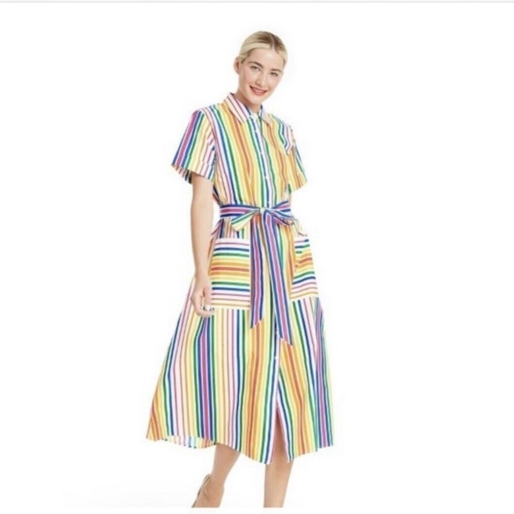 NWT Christopher John Rogers Target Multi Striped Dress